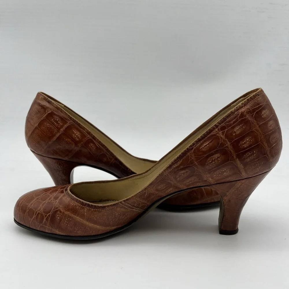 Vintage Geri's GENUINE ALLIGATOR HONEY BROWN 3